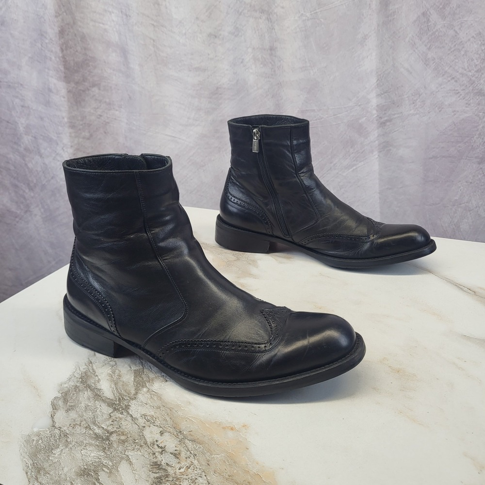Bally SELENOS Wingtip Ankle Boots US Size 10.5 Men's
